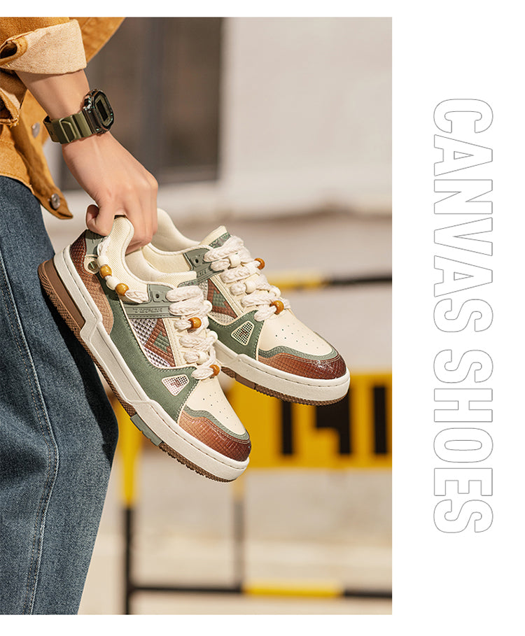 Classic white canvas shoes with tonal rubber toe-cap and outsole, minimalist lace-up design on a clean white background.