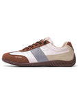 TEPOR men's casual shoes with brown, white and gray color block design, featuring comfortable fit and stylish look. Official authentic product from TEPOR, a brand since 1986.