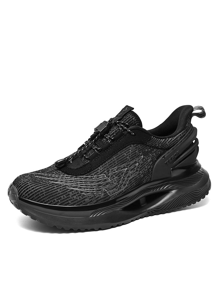Side view of the Lantu Ultralight Cosmos Series X outdoor sneaker: MD supercritical foam midsole, 3D fly-knit upper with 360° vented mesh, built-in arch stabilizer and anti-skid TPU heel counter for all-day comfort and trail-ready support.