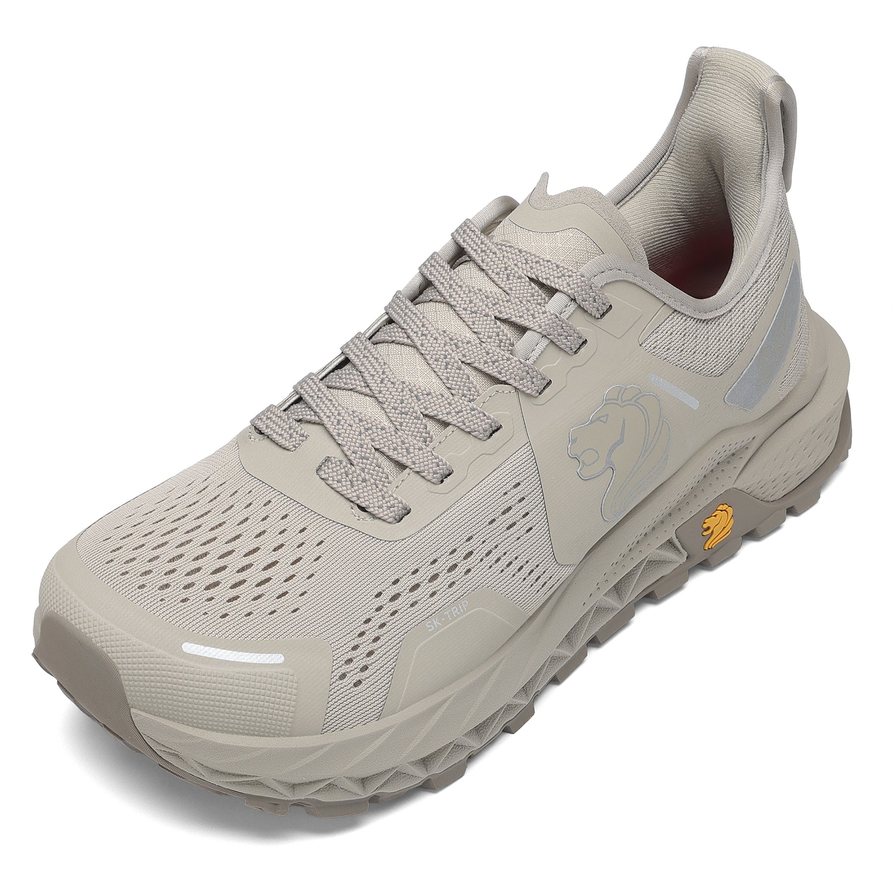 
Walker 8001 Grey Trail Running Shoes - Wide Toe Box Design Front View