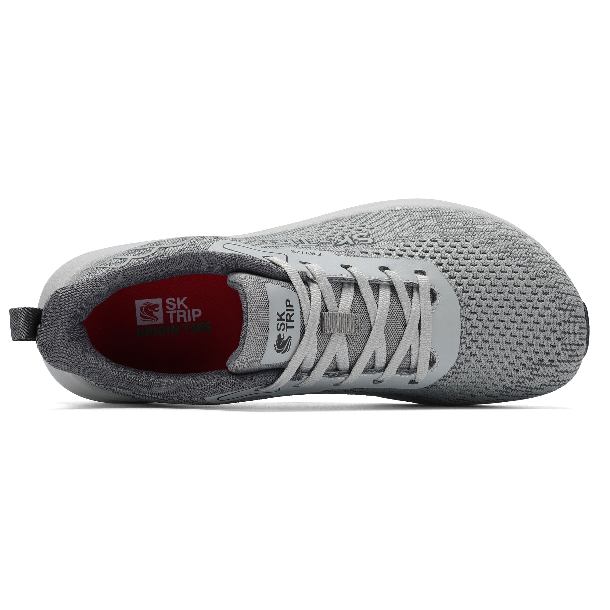 Sting Tree 8011-1 Gray Sneakers Top View - Wide Forefoot Space Design